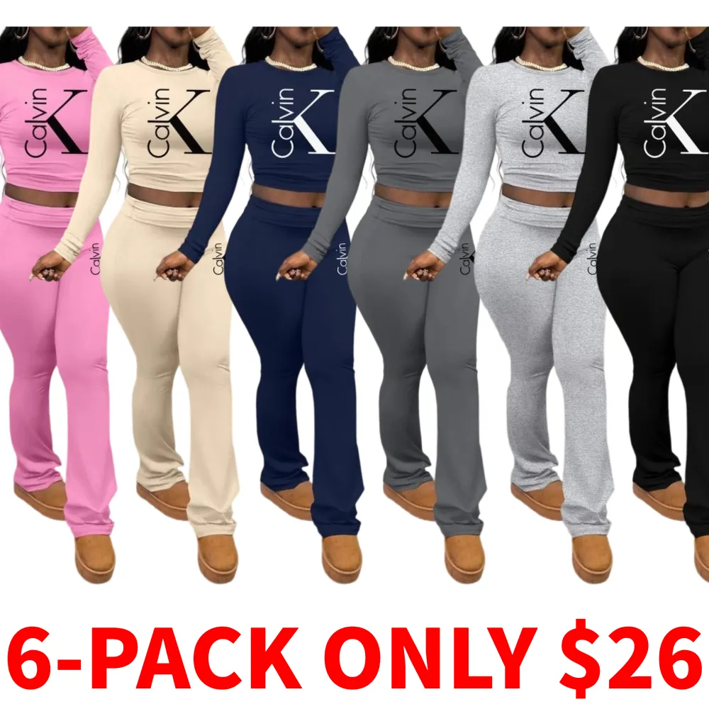 Letter Print Women's Two-Piece Set