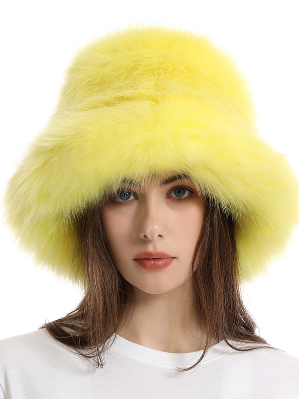 Keep Warm Solid Color Bucket Hat