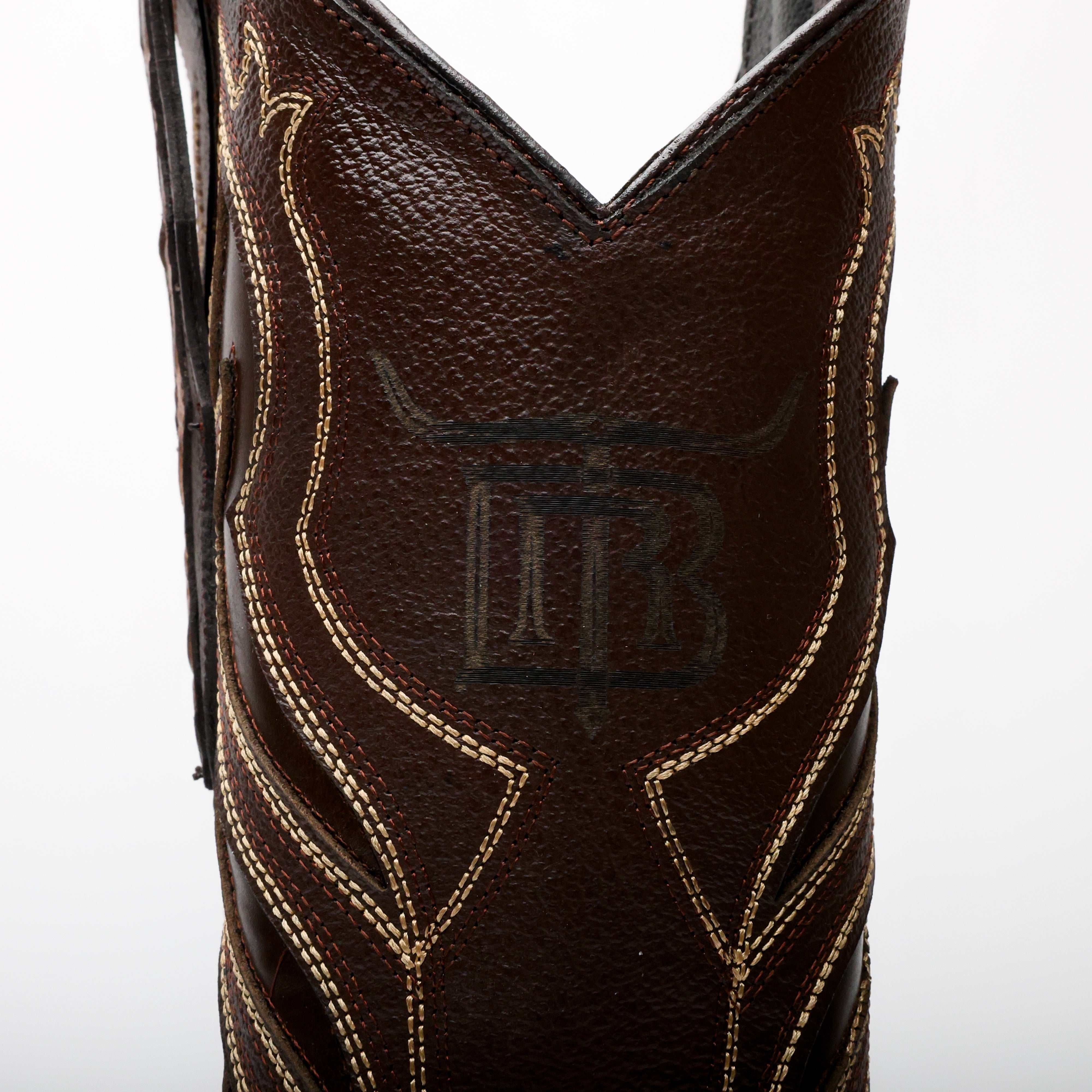 Honey Caiman Hornback Leather Boots - Square Toe