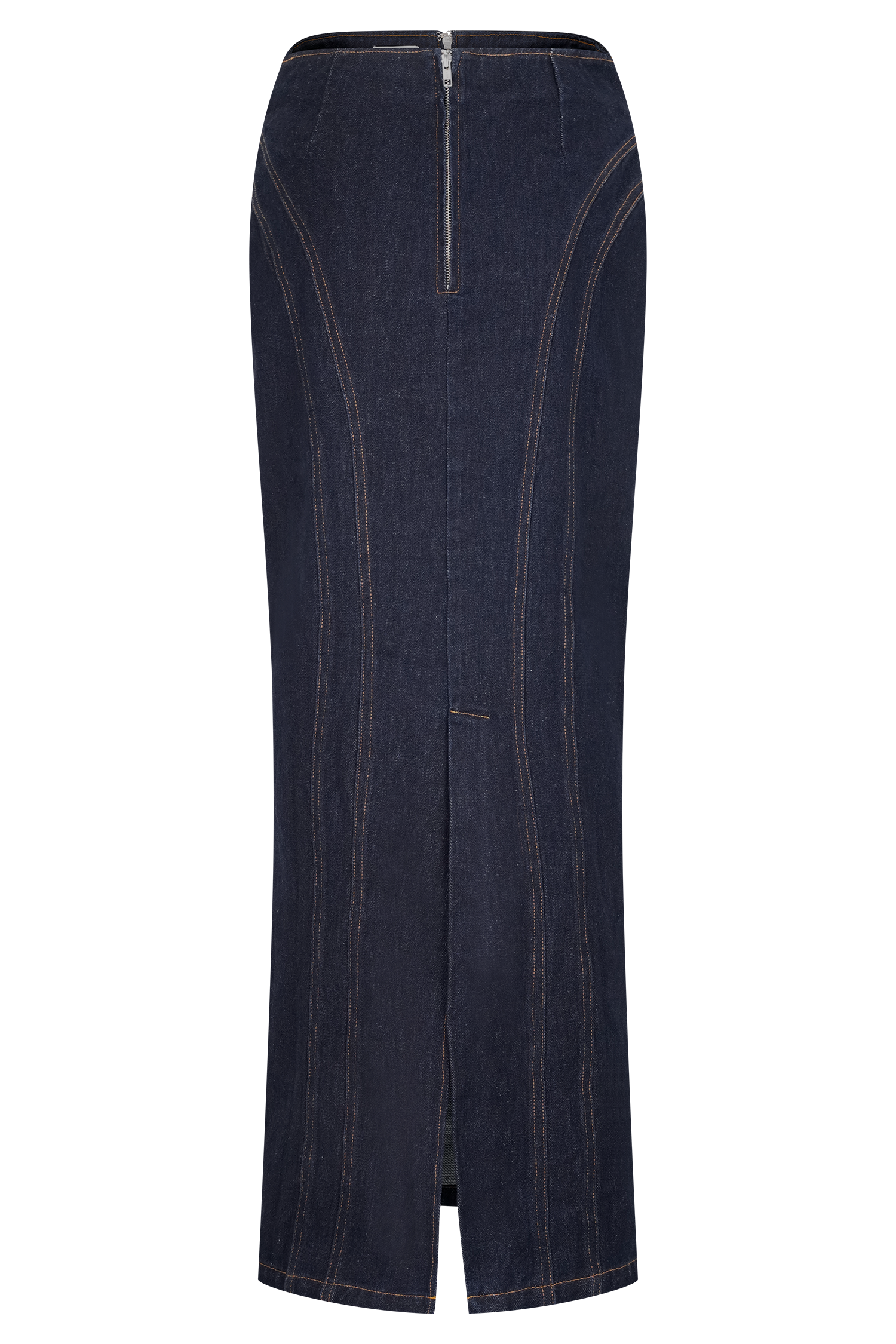 Blue Denim Maxi Skirt