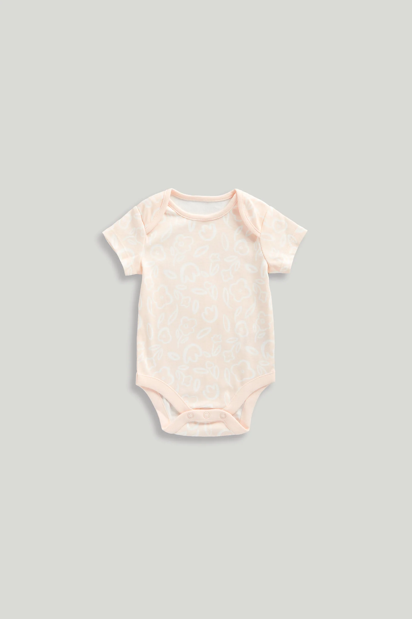 5 Pack Floral Short-Sleeved Bodysuits