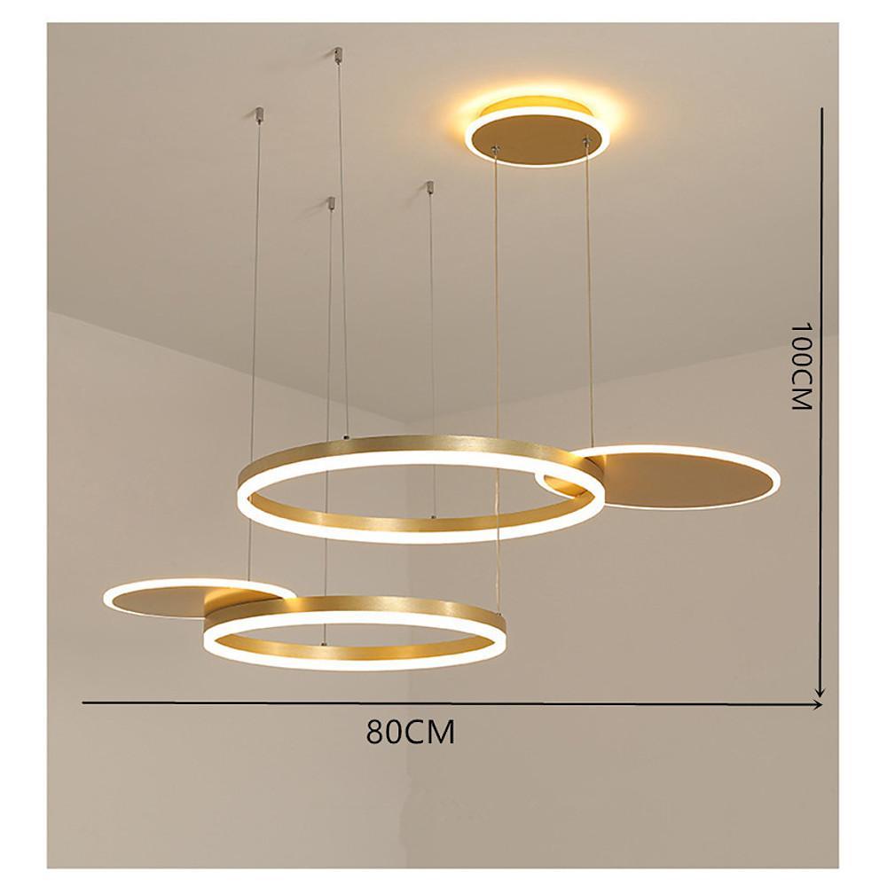 Circles Ring Dimmable LED Modern Chandelier Pendant Light Island Lights