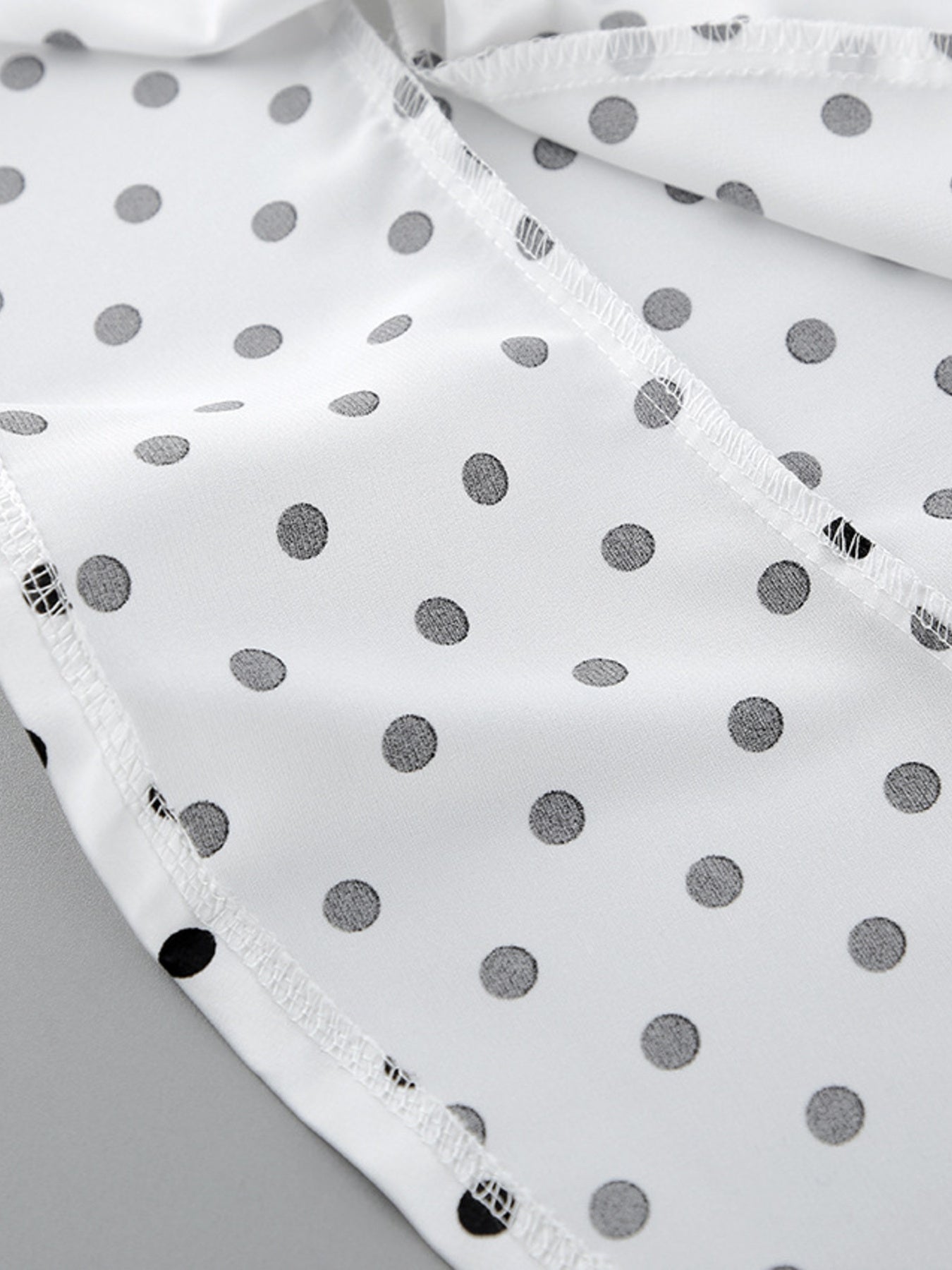 Polka Dot Ruffle Hem Maxi Skirt