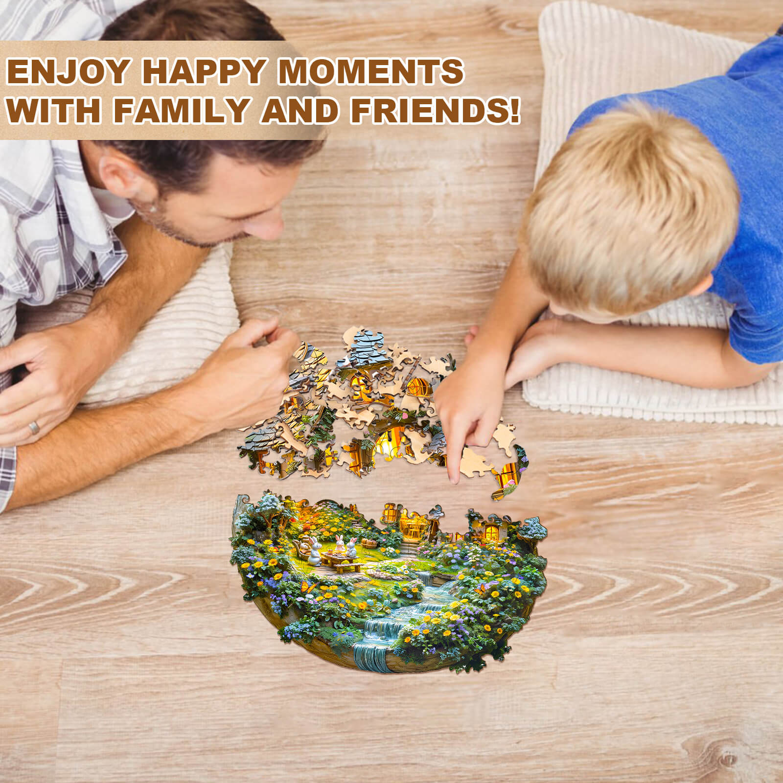 Moonlight Garden-2 Wooden Jigsaw Puzzle