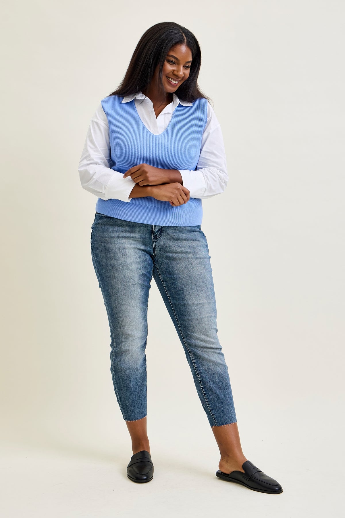 Angie Raw Hem Relaxed Fit - PLUS