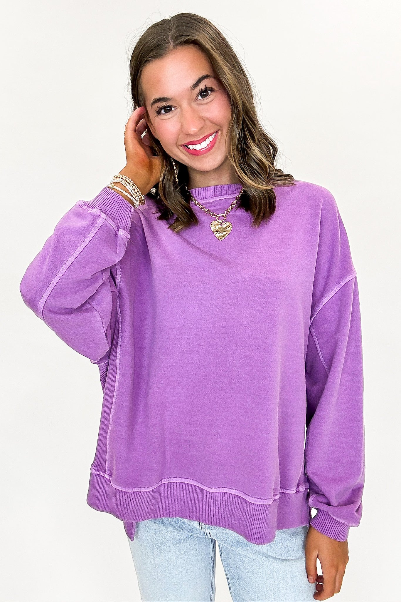 Pigment Washed French Terry Pullover