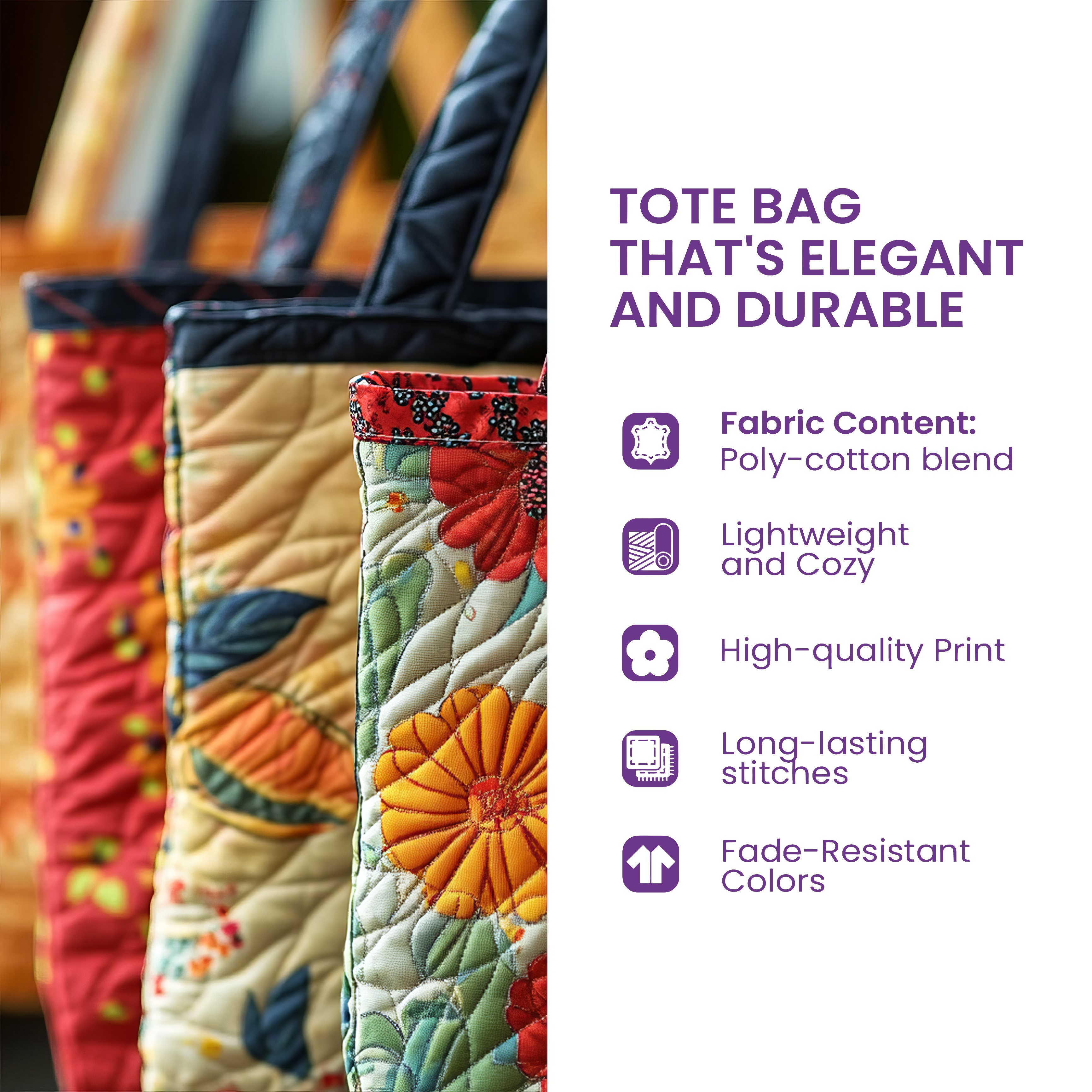 Farmhouse Dachshund Quilted Tote Bag GFTOQA1176