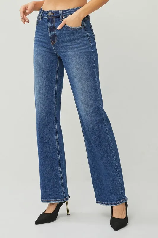 High Rise Straight Jeans