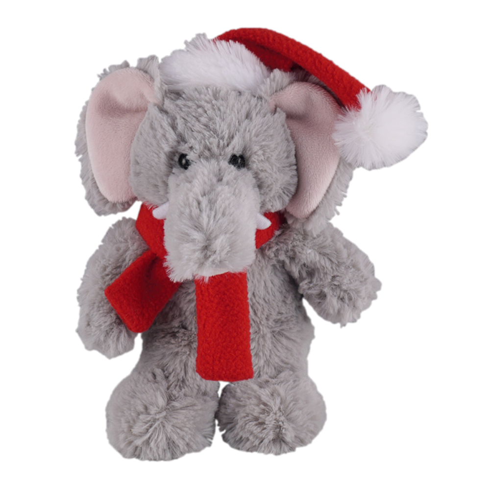 Xmas Scarf Elephant 8inch