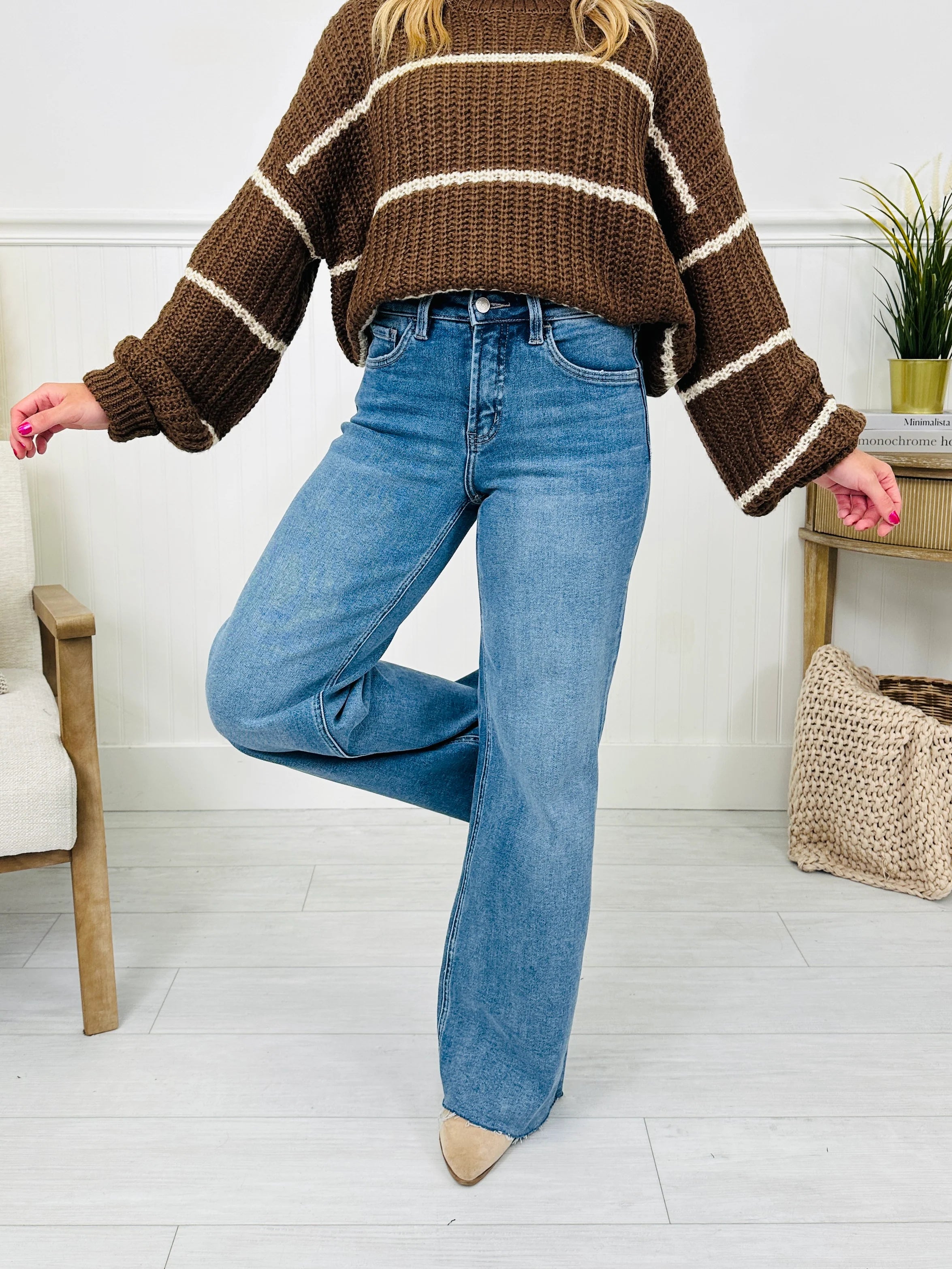 Planning Ahead Tummy Control Wide Leg Jeans