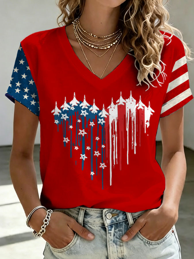 Women'S 250Th Anniversary Independence Day Printed T-Shirt