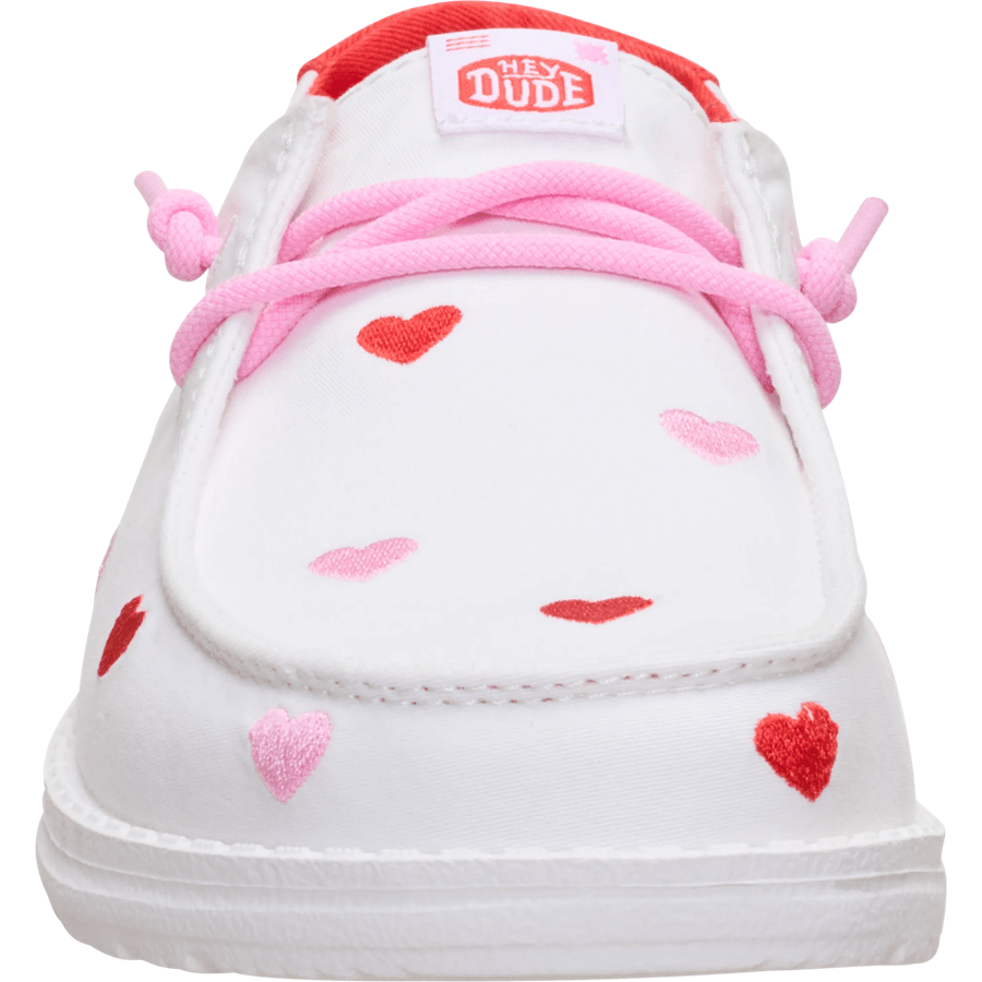 Wendy Embroidered Hearts - White/Multi