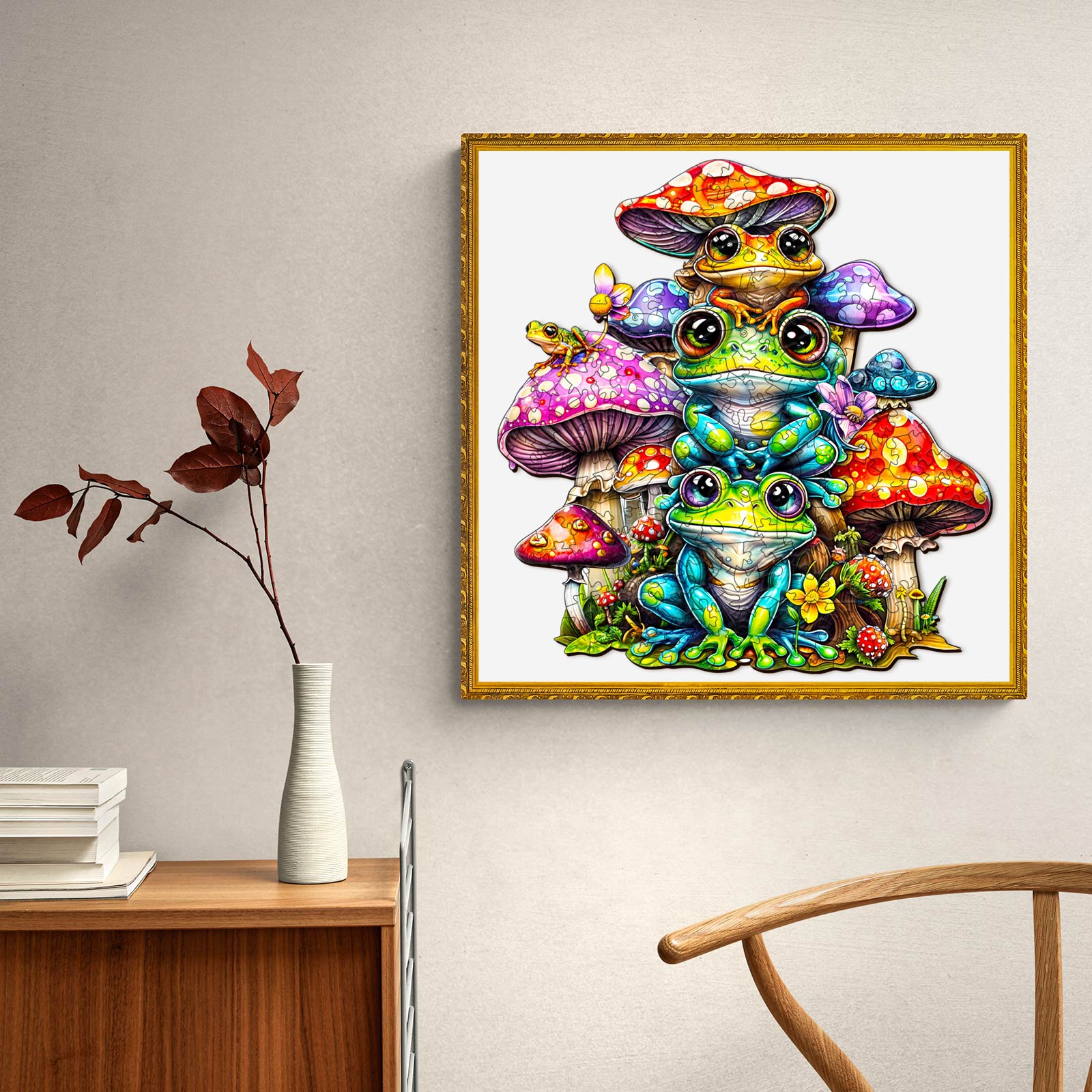 Frog Family Wooden Jigsaw Puzzle