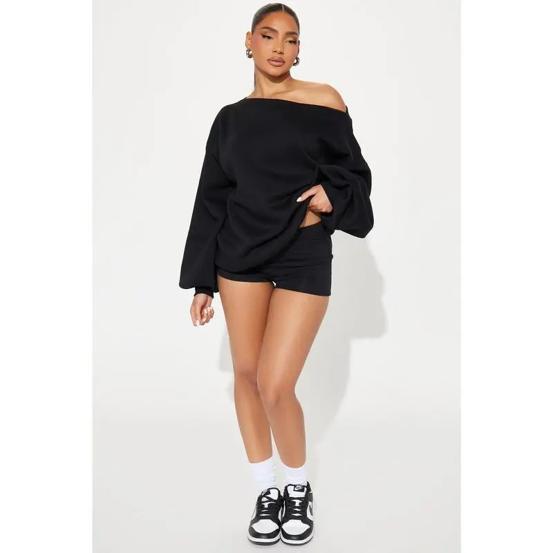 Shoulder Oversized Sweatshirt
