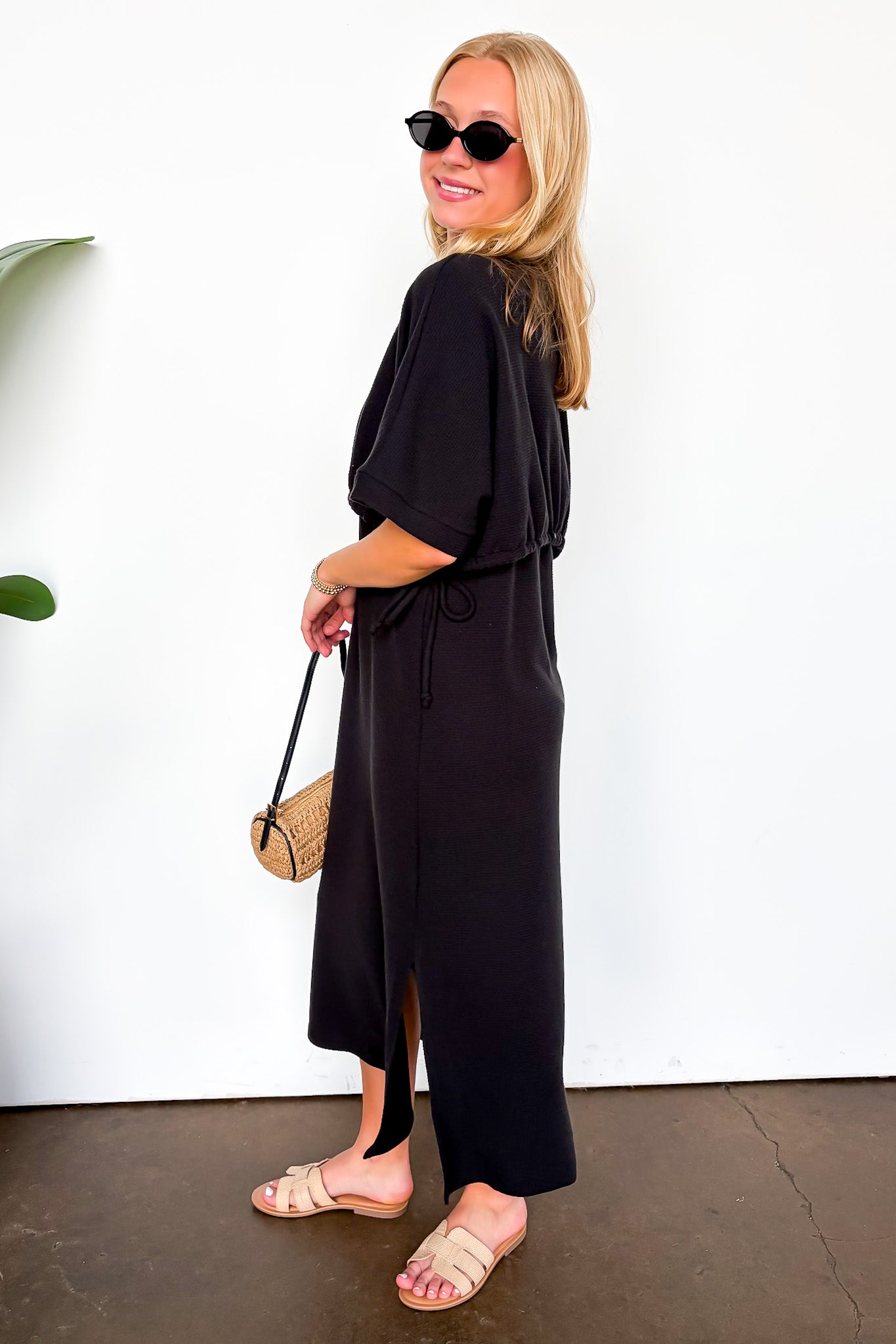 Side Tie Maxi Dress