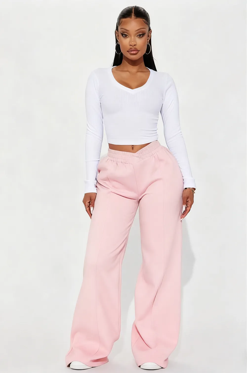 Wide Leg Elastic Waist Lounge Pant