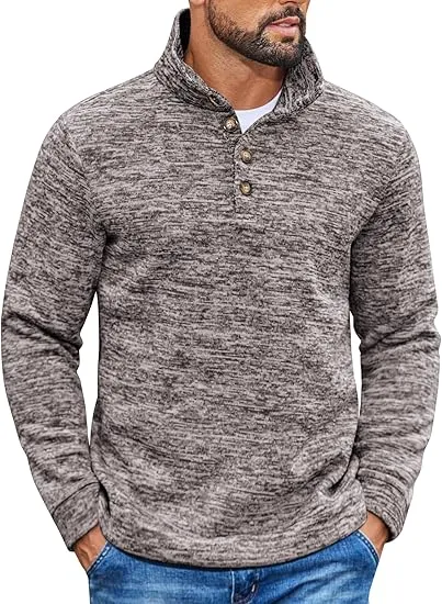 Men's Casual Slim Fit Pullover Sweater Knitted Thermal Sweatshirt.Fleece-lined For Warmth And Wind Protection.Comfortable And Stylish