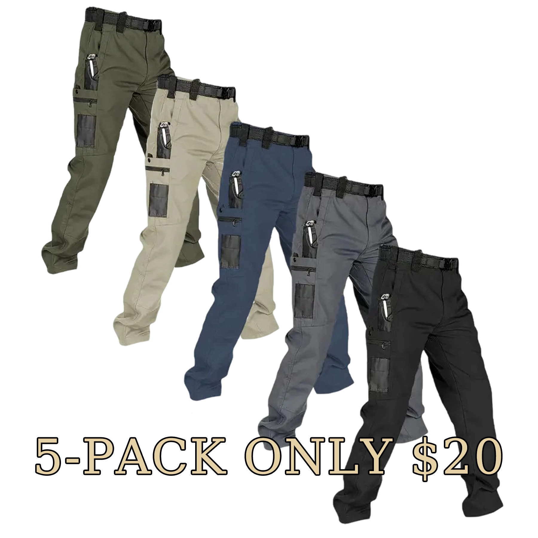 💪Men's Waterproof Tactical Pants – Multi-Pocket Utility Fit