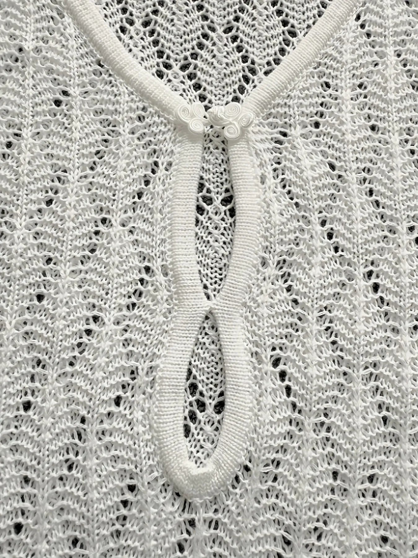 Openwork Long Sleeve Knit Dress