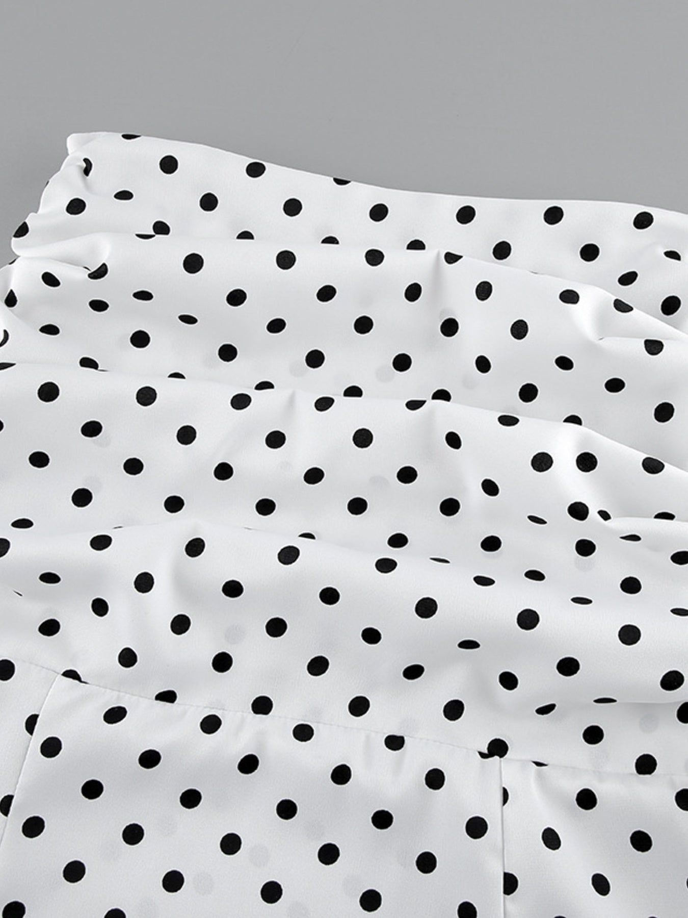 Polka Dot Ruffle Hem Maxi Skirt