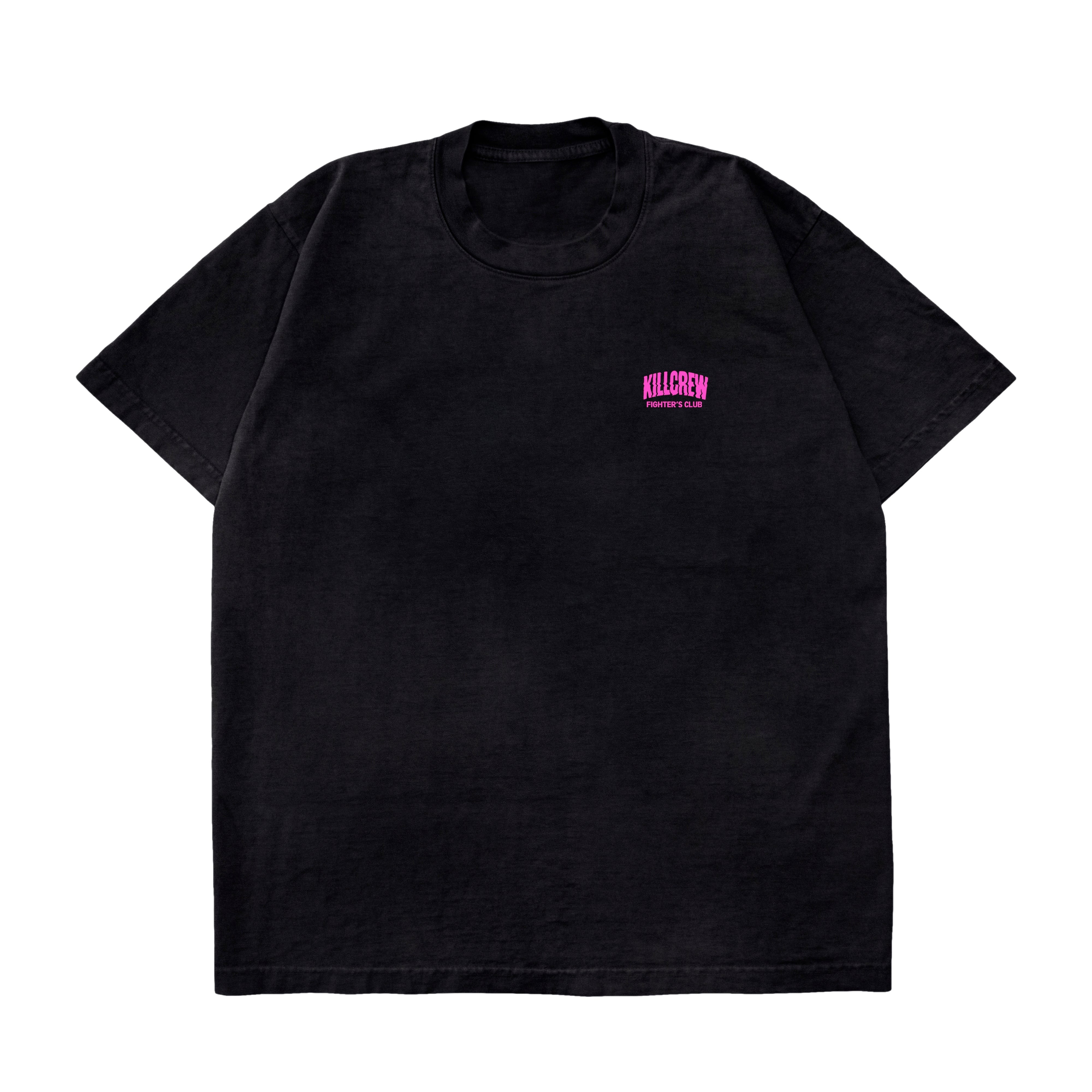 RELAXED FIT RIGOROUS TRAINING T-SHIRT - BLACK / PINK
