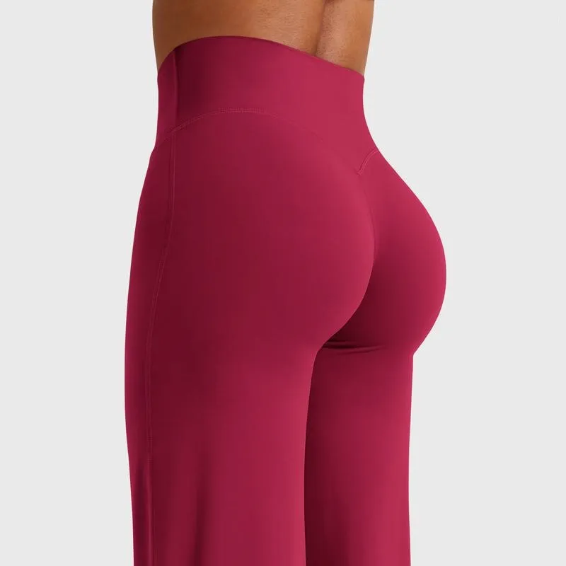No Front Seam High Waist Straight Leg Gym Yoga Pants