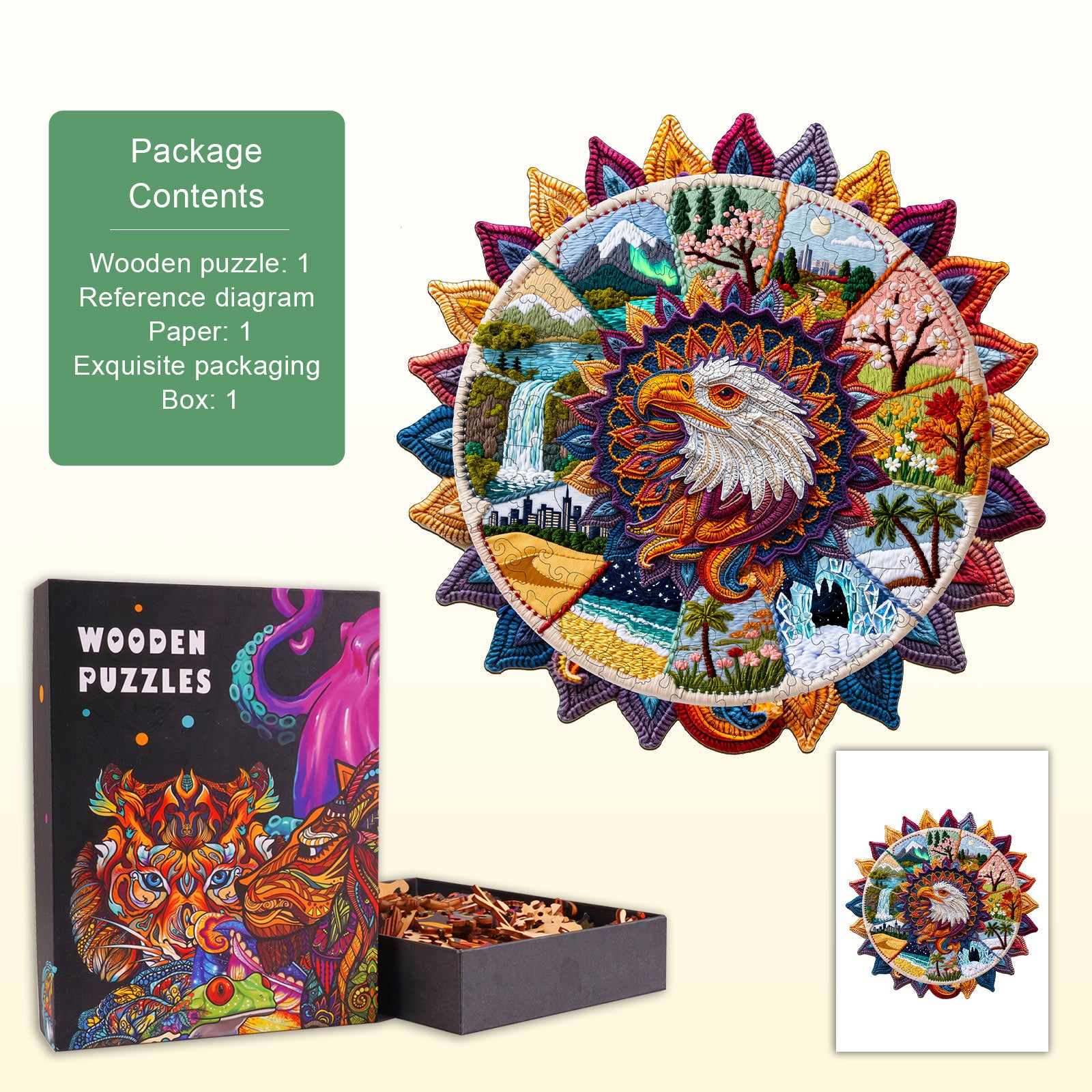 Mandala World Wooden Jigsaw Puzzle