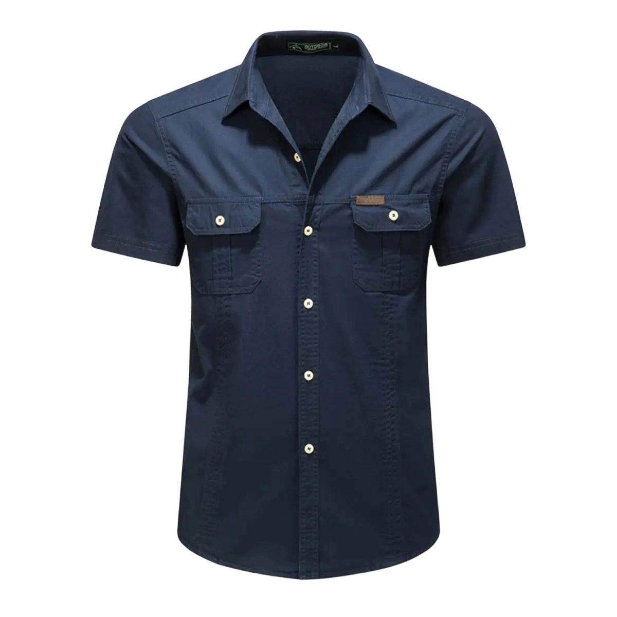 Men’s Durable Workwear Button Down Shirt – Short Sleeve Utility Shirt