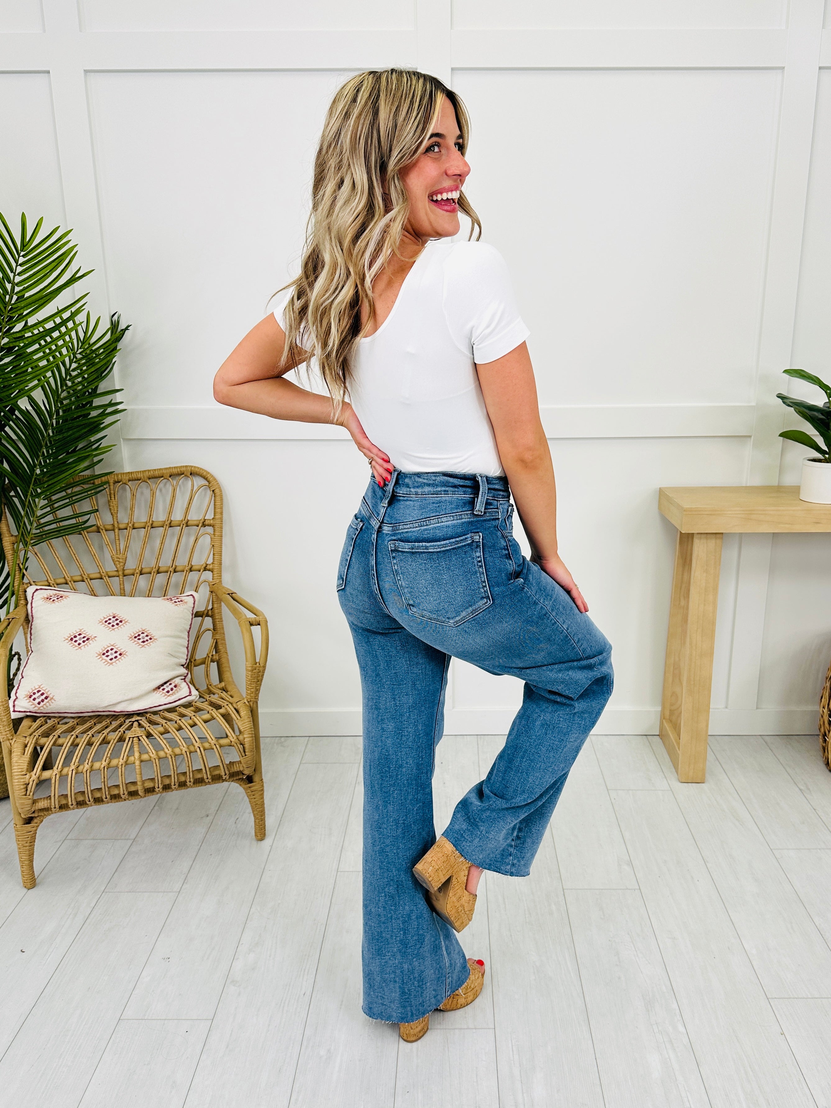 Planning Ahead Tummy Control Wide Leg Jeans