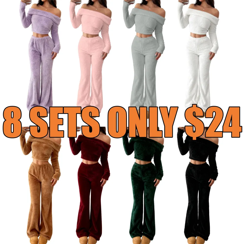 🔥Autumn and winter women's soft plush suit