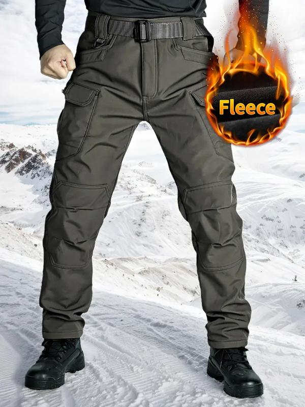 Men's Windproof & Warm Military Tactical Pants - Fleece-Lined