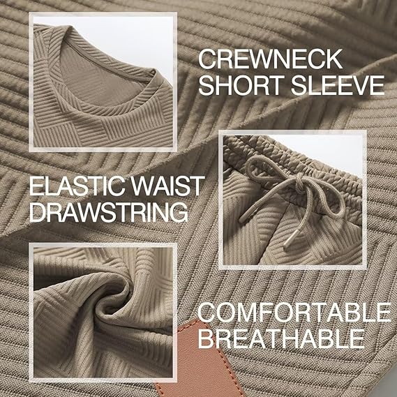 🌴Men’s Casual Summer 2-Piece Shirt & Shorts Set – Comfortable Everyday Outfit