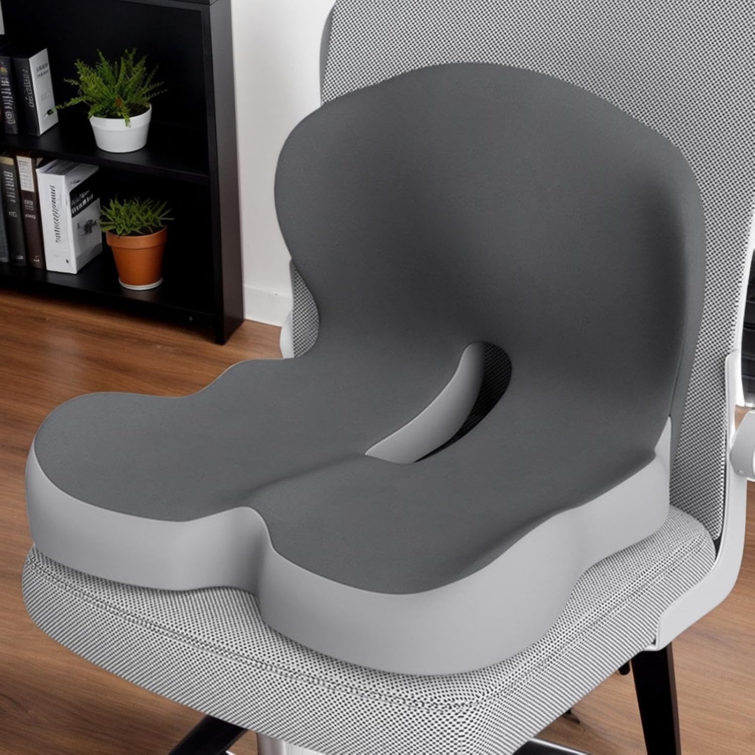 Non-Slip Memory Foam Seat, L-Shaped Integrated Lumbar Support