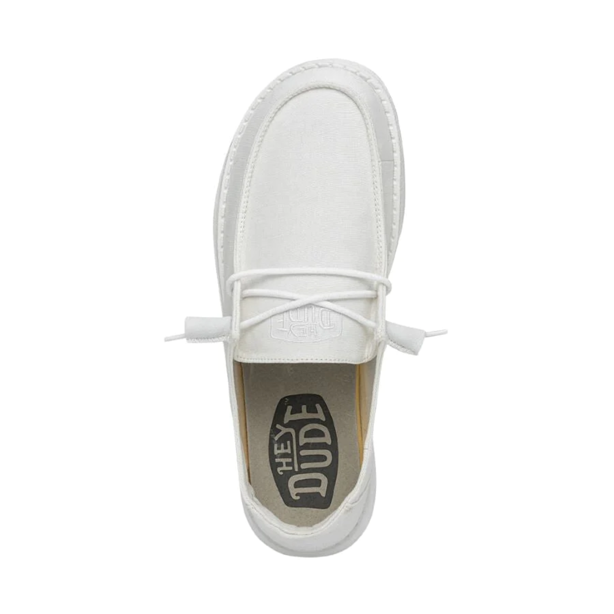 DUDE WOMEN'S WENDY SLUB CANVAS WHITE - 40063100