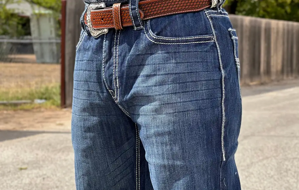 MEN’S RELAXED FIT STRETCH STRAIGHT BOOTCUT JEANS