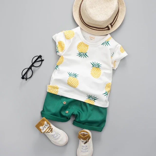 Fashion Cotton  Printed Fruit Suit For Boys