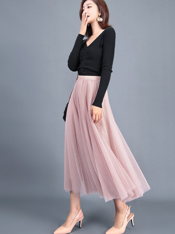 A-Line Skirt Midi Skirt