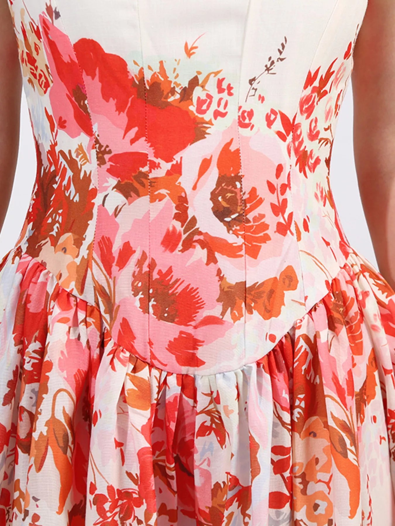 Floral Print Sleeveless A-Line Mini Dress