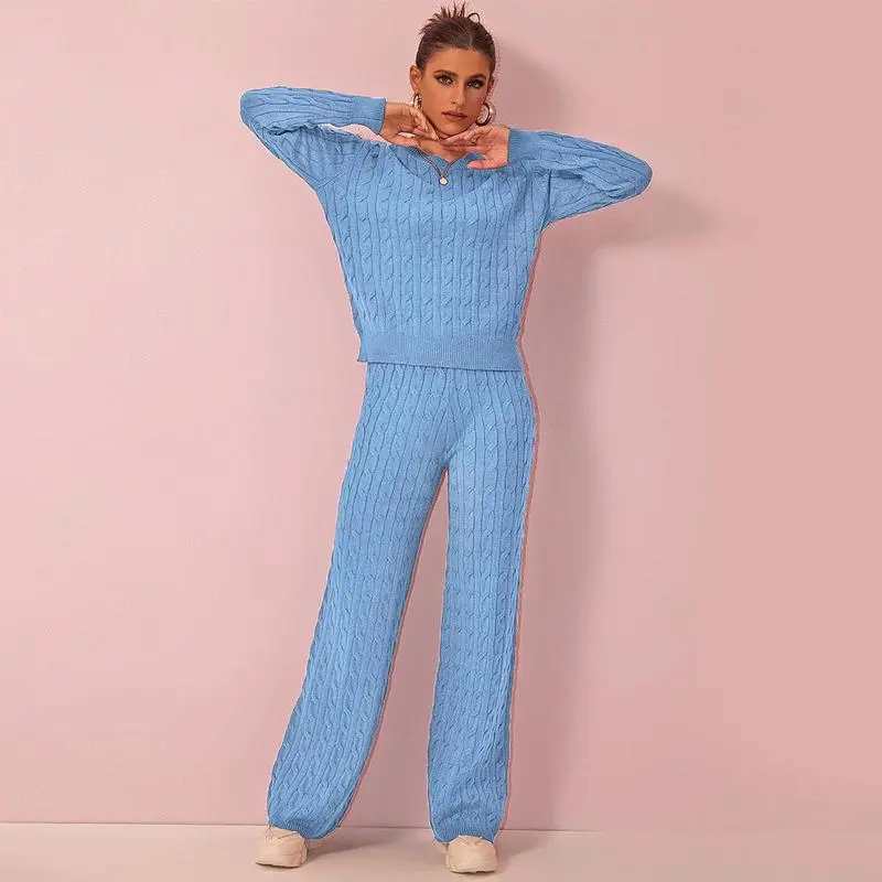 Cozy Women’s Cable-Knit Lounge Set