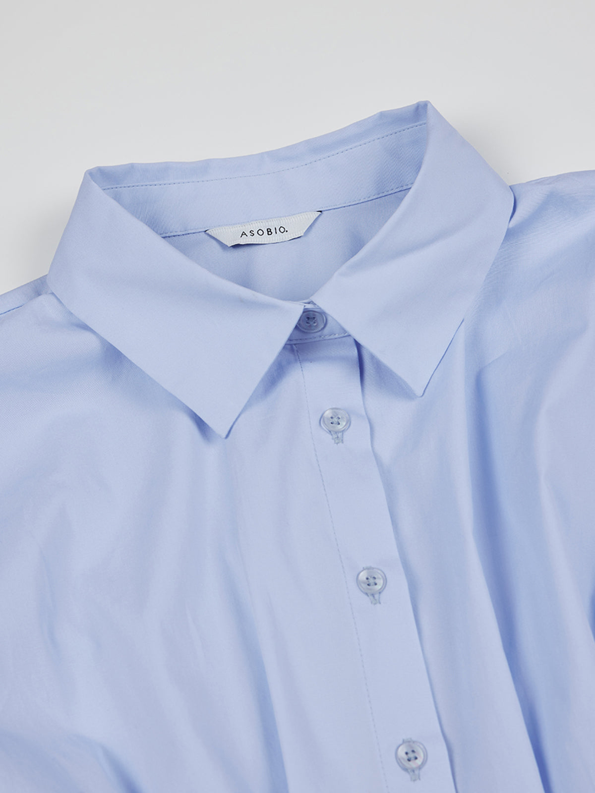 ASOBIO Button-Front Pleated Midi Shirt Dress