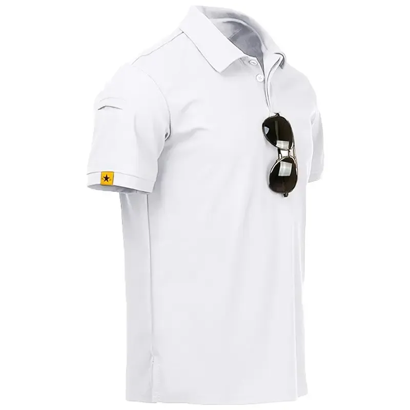 💥Order Today Get a Free Sunglasses💥 Mens Polo Shirt Short Sleeve Sports Tactical T-Shirt Athletic Golf Polos