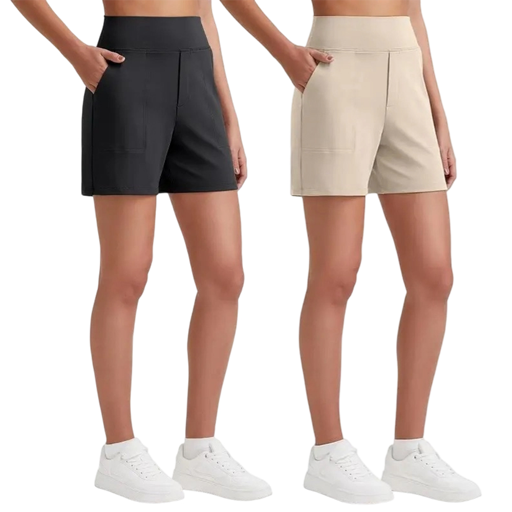 Women's Athletic Shorts High Waisted Running Yoga Shorts Summer Casual Burmuda Shorts with Pockets Activewear