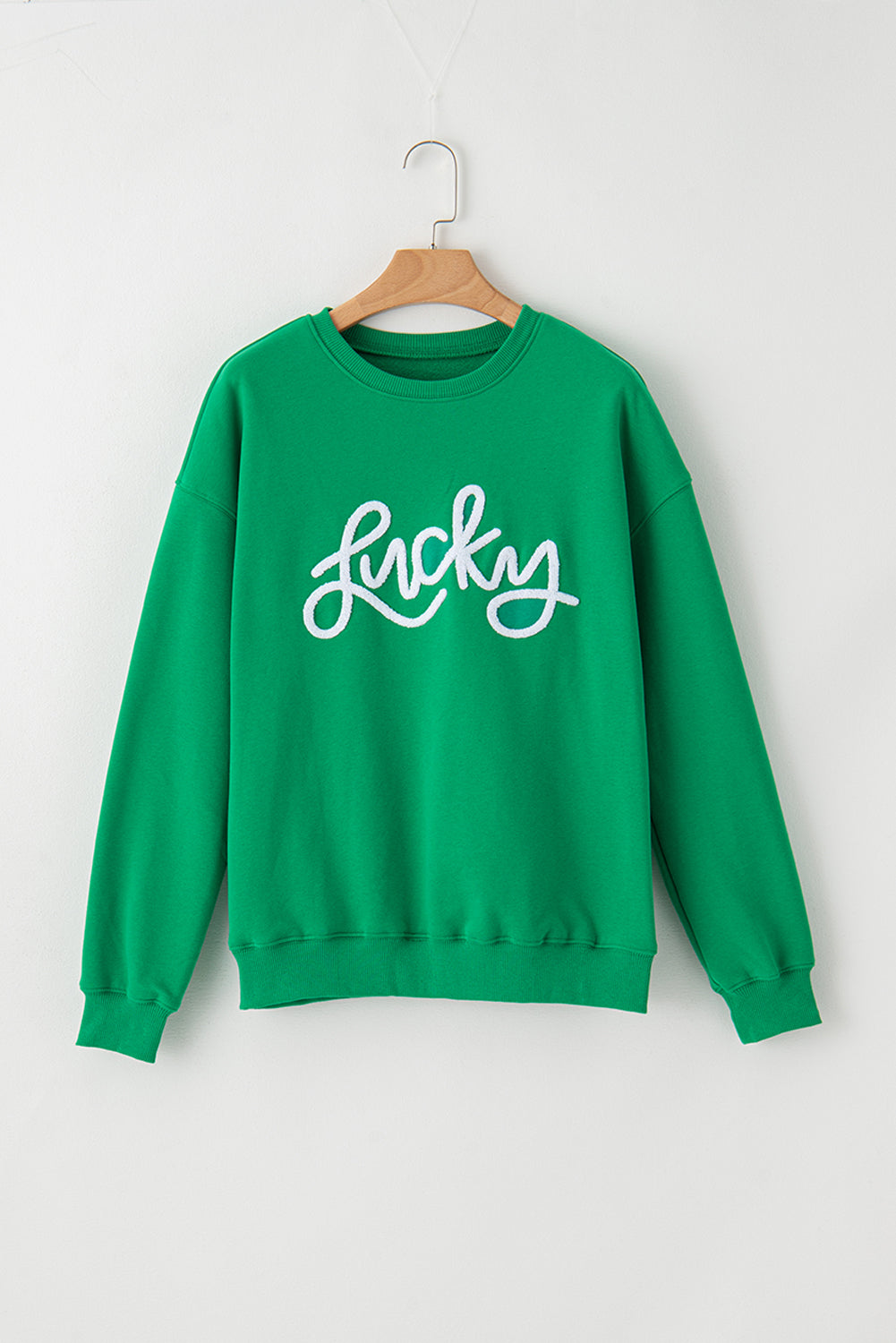 St. Patrick's Lucky Sequined Top Loose T-Shirt