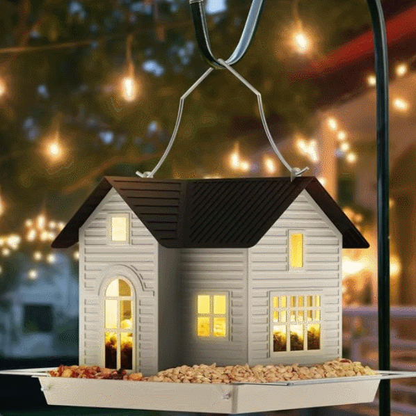 Solar Bird Feeders for Outdoors Hanging-Attracts Wild Birds,Cardinals & Night Migrants