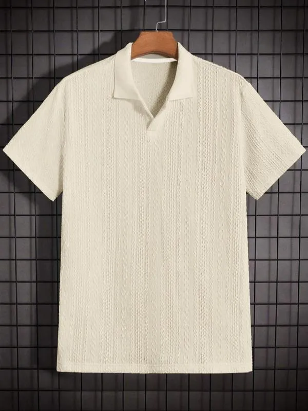 Men's Jacquard Knit Polo Shirt