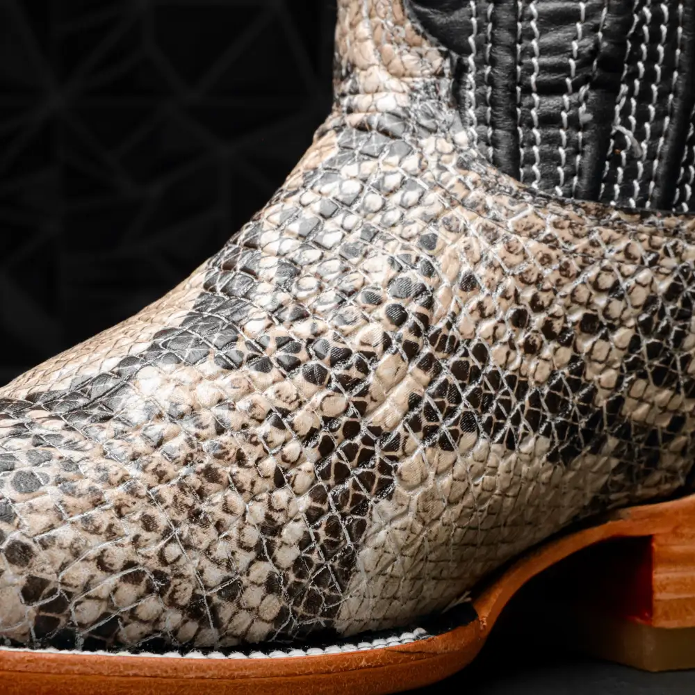 Bruce Mamba Leather Boots - Square Toe