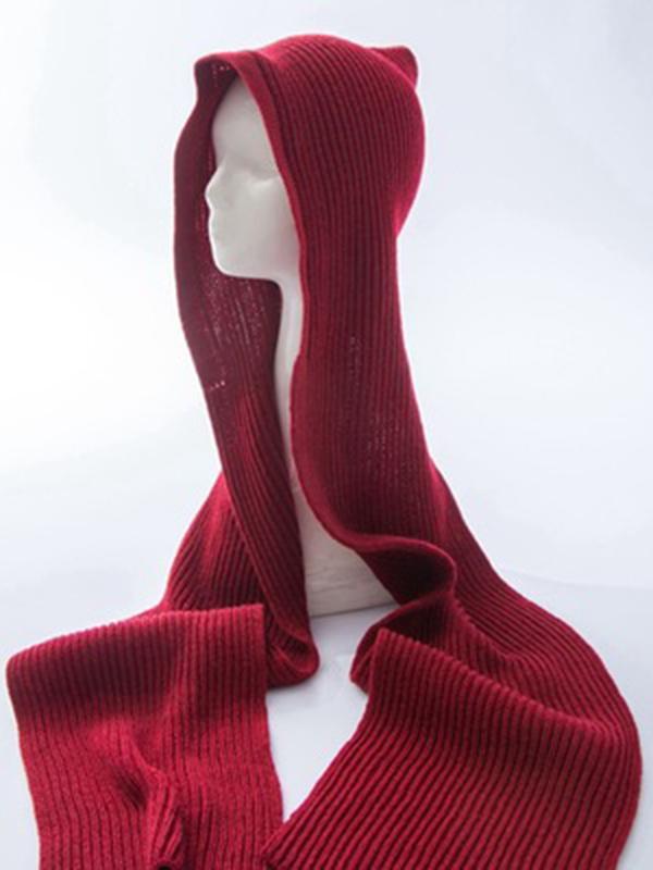 Solid Color Scarf&Hat Accessories