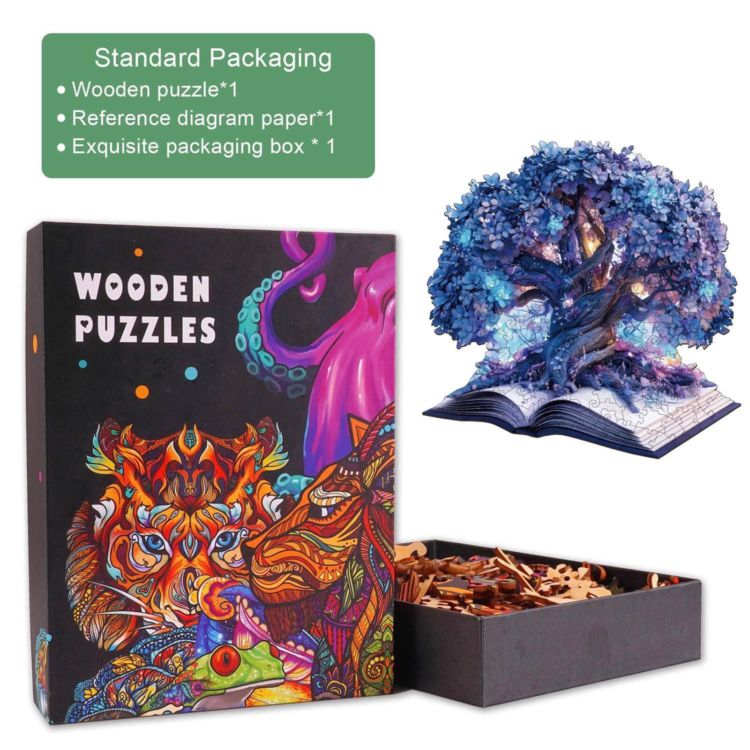 Magic Book Wooden Jigsaw Puzzle