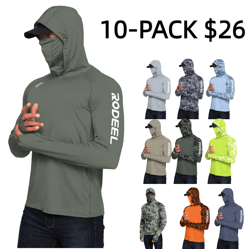 ☀️Men’s UPF 100 Sun Protection Hoodie with UV Detection