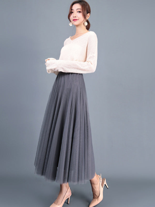 A-Line Skirt Midi Skirt